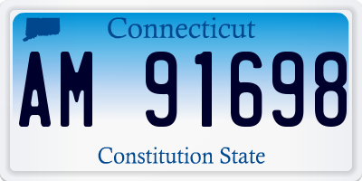 CT license plate AM91698