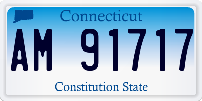 CT license plate AM91717