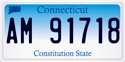 CT license plate AM91718