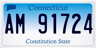 CT license plate AM91724