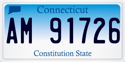 CT license plate AM91726