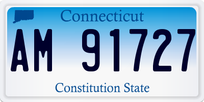 CT license plate AM91727