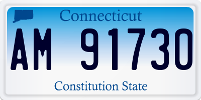 CT license plate AM91730