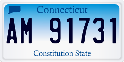 CT license plate AM91731
