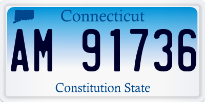 CT license plate AM91736