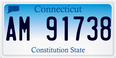 CT license plate AM91738