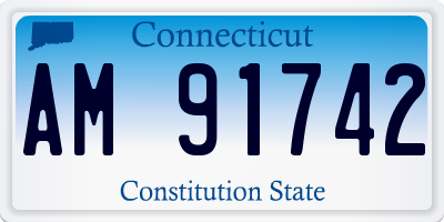 CT license plate AM91742
