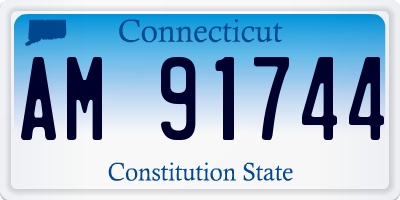 CT license plate AM91744