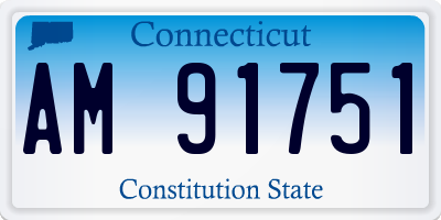 CT license plate AM91751