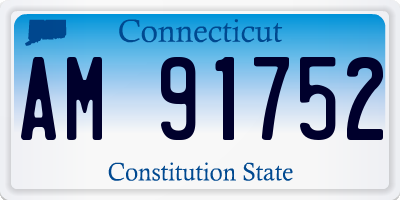 CT license plate AM91752