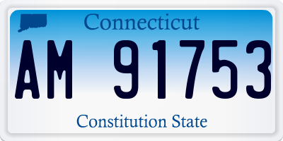CT license plate AM91753