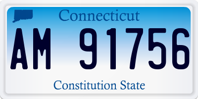 CT license plate AM91756