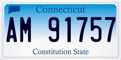 CT license plate AM91757
