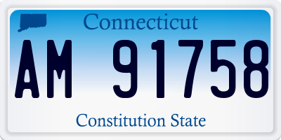 CT license plate AM91758