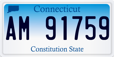 CT license plate AM91759