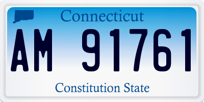 CT license plate AM91761