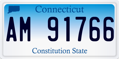 CT license plate AM91766