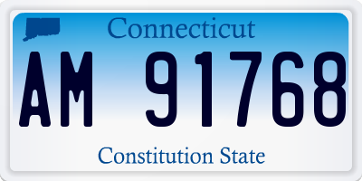 CT license plate AM91768