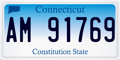 CT license plate AM91769