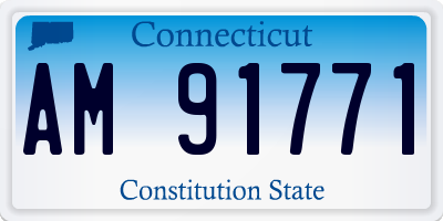 CT license plate AM91771