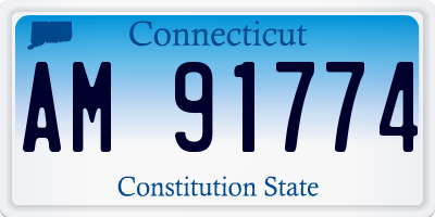 CT license plate AM91774