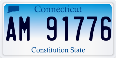CT license plate AM91776