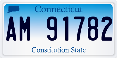 CT license plate AM91782
