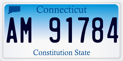 CT license plate AM91784