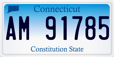 CT license plate AM91785