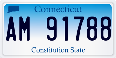 CT license plate AM91788