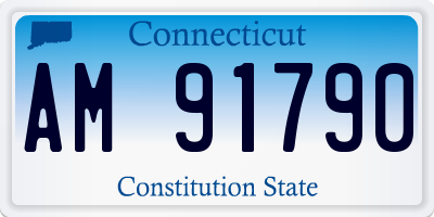 CT license plate AM91790