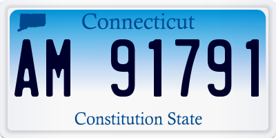 CT license plate AM91791