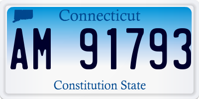 CT license plate AM91793