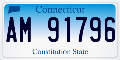 CT license plate AM91796