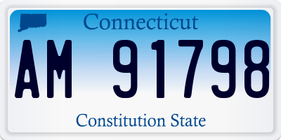 CT license plate AM91798