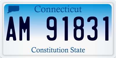CT license plate AM91831