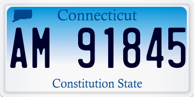 CT license plate AM91845