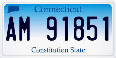 CT license plate AM91851