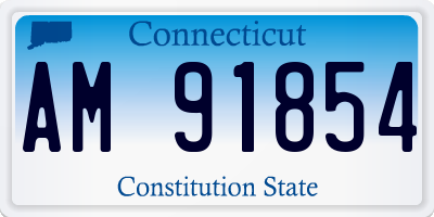 CT license plate AM91854