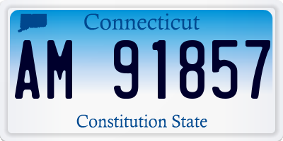 CT license plate AM91857