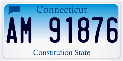 CT license plate AM91876