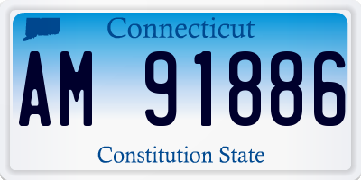 CT license plate AM91886