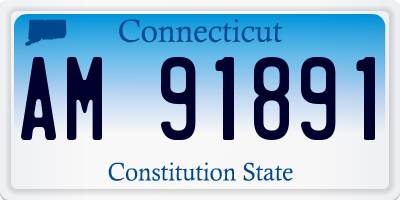 CT license plate AM91891