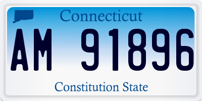 CT license plate AM91896