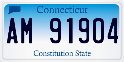 CT license plate AM91904