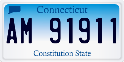 CT license plate AM91911