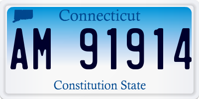 CT license plate AM91914