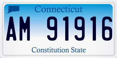 CT license plate AM91916