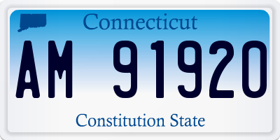 CT license plate AM91920
