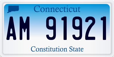 CT license plate AM91921
